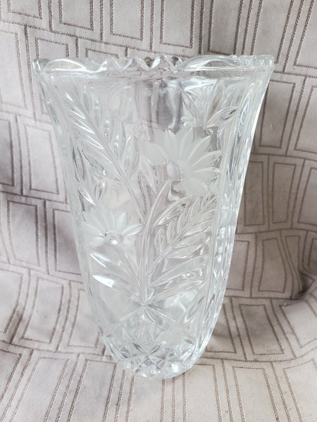 Heavy Clear Glass Vase