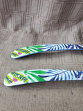Pair of Melamine Floral Serving Spoons