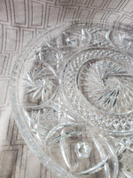 Footed Clear Glass Cake Stand
