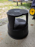 Kik-Step Rolling Metal Stool