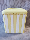 Yellow and White Floral Tissue Box Cover