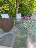Three Piece Lot of Metal/Wire Planters