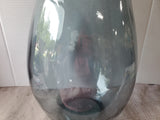 Blue Glass Balloon Shaped Floor Vase (B)