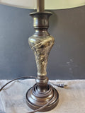 Resin and Metal Faux Marble Table Lamp WORKS
