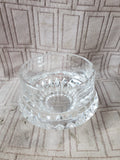 Heavy Clear Glass Creamer and Sugar Set with Serving Tray