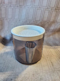 Gray Plastic Gravy/Fat Separator with Strainer