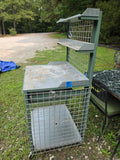 Heavyweight Green Metal Planting/Work Station w/Drawer and Wheels