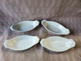 Set of 4 American Porcelain by Marsh Au Gratin Dishes