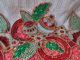 Embroidered and Beaded Table Runner
