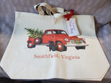 Smithfield, Virginia Christmas Canvas Tote Bag APPEARS UNUSED