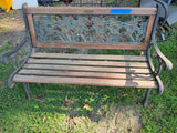 Regalia Wooden and Cast Iron Outdoor Bench