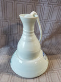 Signed Glazed Pottery Oil Lamp