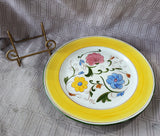 Della Ware Pottery Plate with Display Stand