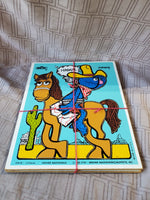 (C) Pair of Vintage Playskool Wood Puzzles