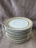 Set of 10 Fine Porcelain Saucers