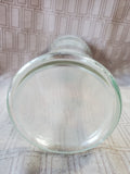Clear Glass and Metal Kitchen Jar