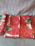 Set of 6 Red Holly Berry Fabric Napkins