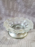 Silverplate and Clear Glass Bonbon Dish
