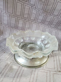 Silverplate and Clear Glass Bonbon Dish