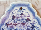 Blue and White Ceramic Floral Wall Plaque