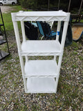 4-Tier White Plastic Lightweight Shelving Unit (B)