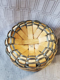 Bradford Basket Company Round Basket with Leather Handles