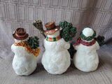 Lang and Wise Classic Santa Collectibles "Three Snowmen" 76500102 3 Piece Figurine Set