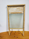 Vintage Howard Woodenware Glass and Wood Washboard