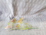 Signed Clear Glass Floral Serving Tray and Bowl Set