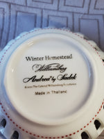(B) Andrea by Sadek Colonial Williamsburg "Winter Homestead" Trinket Dish