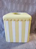 Yellow and White Floral Tissue Box Cover