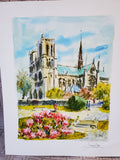 Pair of Signed "Notre Dame de Paris" Seriolithographs by Daniele Cambier
