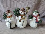 Lang and Wise Classic Santa Collectibles "Three Snowmen" 76500102 3 Piece Figurine Set