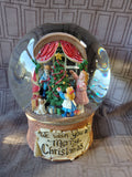 Musical "We Wish You a Merry Christmas" Snowglobe WORKS