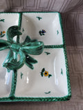 Gmundner Keramik Floral 4 Sectioned Dish