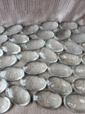 Lot of Clear Glass Oval Pebbles
