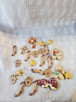 Lot of Small Gingerbread Christmas Ornaments