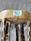 Kenyan Folk Art Hand Carved Wooden Giraffe Sculpture