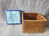 Woven Wood Napkin Holder with Napkins