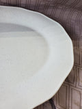 White and Black Speckled Ceramic Oblong Serving Platter