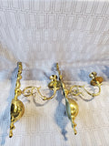 Pair of Brass Wall Sconces (2 PAIRS AVAILABLE PRICED INDIVIDUALLY AT $25 EACH)