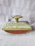 Vintage Ornate Brass Rocking Ink Blotter