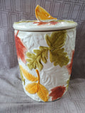 Autumn Leaf Ceramic Cookie Jar