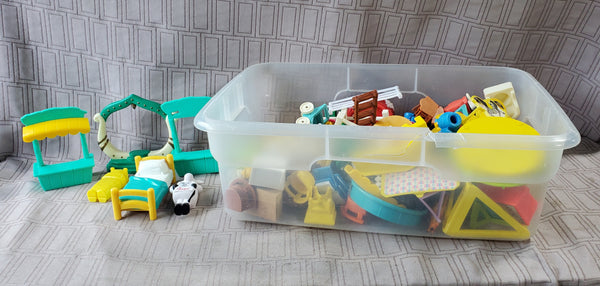Bin of Small Plastic Toys
