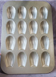 Gold Toned Nonstick Madeleine Baking Pan