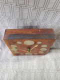 Wood Block Silver Coin Clock WORKS