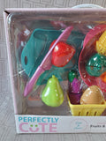 Perfectly Cute 24 Piece Cut & Slice Fruits & Veggies Toy Set UNOPENED