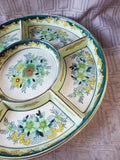 Hand Painted Ceramic Asian Inspired Divided Serving Dish