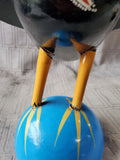 Rustic Portuguese Folk Art Wooden Rooster