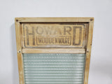 Vintage Howard Woodenware Glass and Wood Washboard
